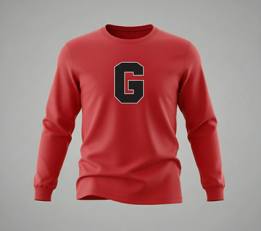 GA Kirby Red Long Sleeve G Shirt : U of GA Bulldogs Go Dogs