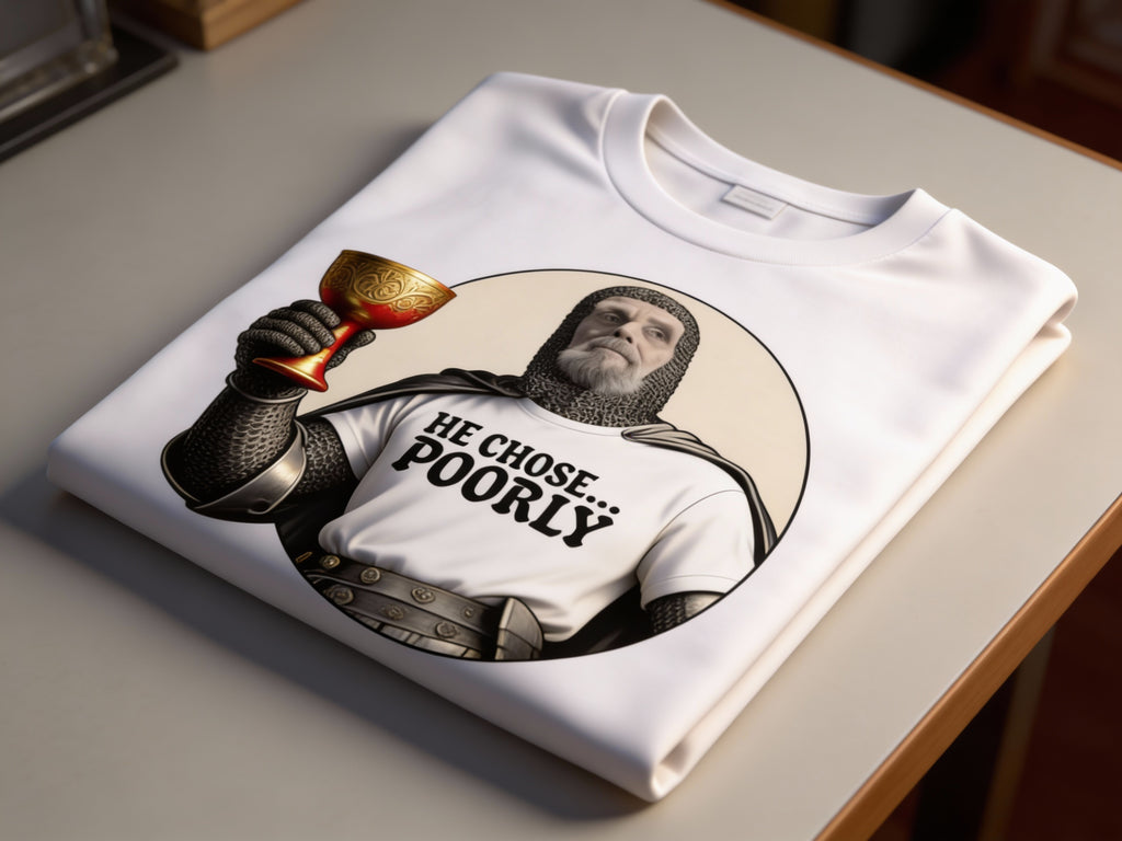 Indiana Jones and the Last Crusade He Chose Poorly Holy Grail T-shirt