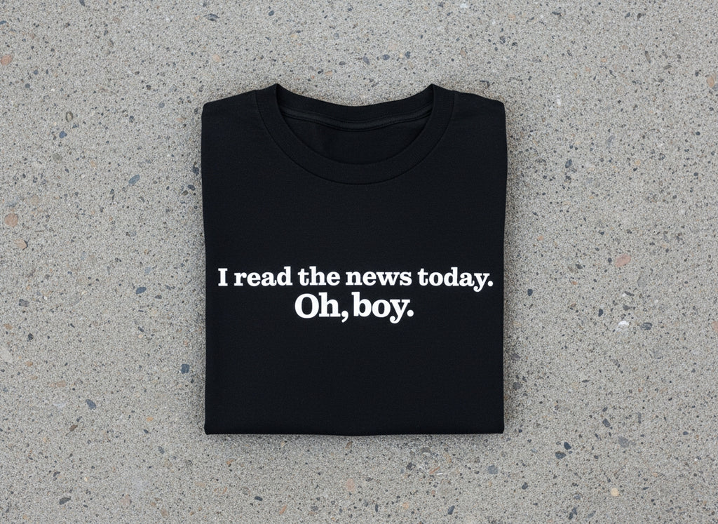 A Day In The Life Beatles Inspired Long Sleeved T-Shirt (I Read the News Today, Oh Boy)