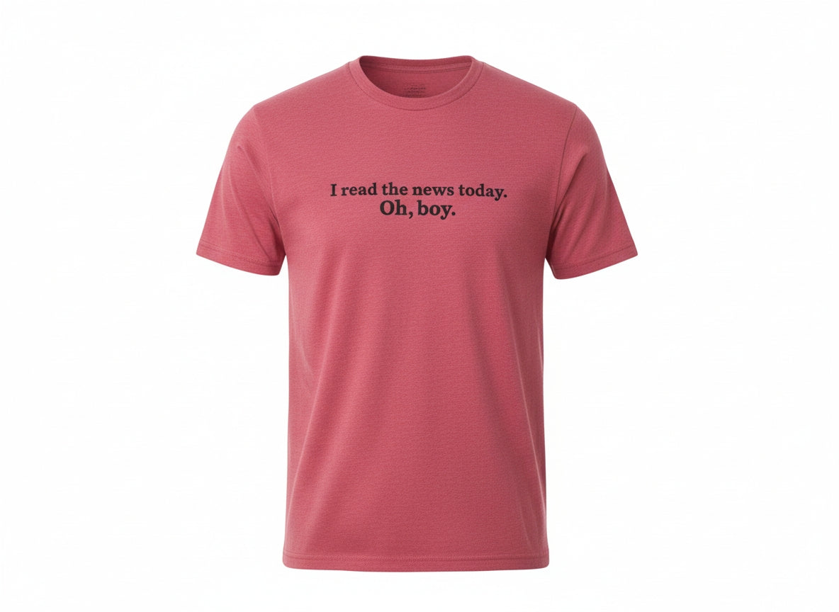 A Day In The Life Beatles Inspired T-Shirt (I Read the News Today, Oh Boy)