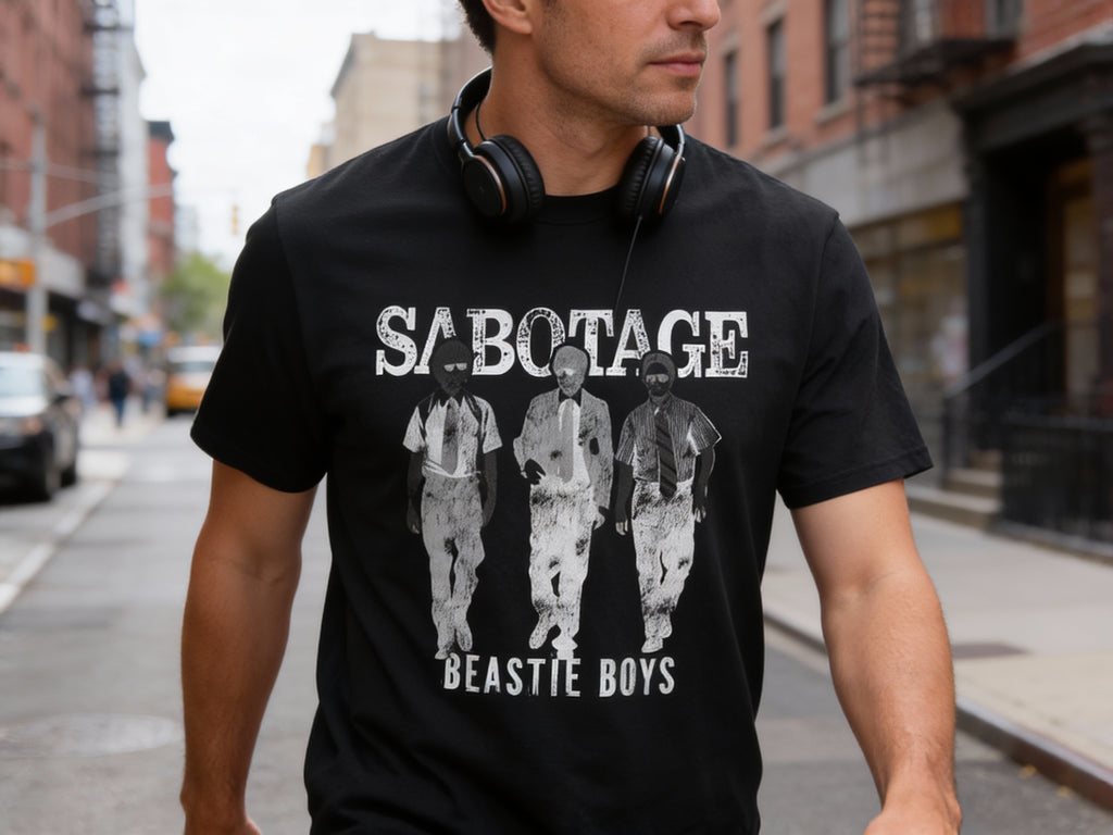 Beastie Boys Sabotage Silhouette Black T-Shirt