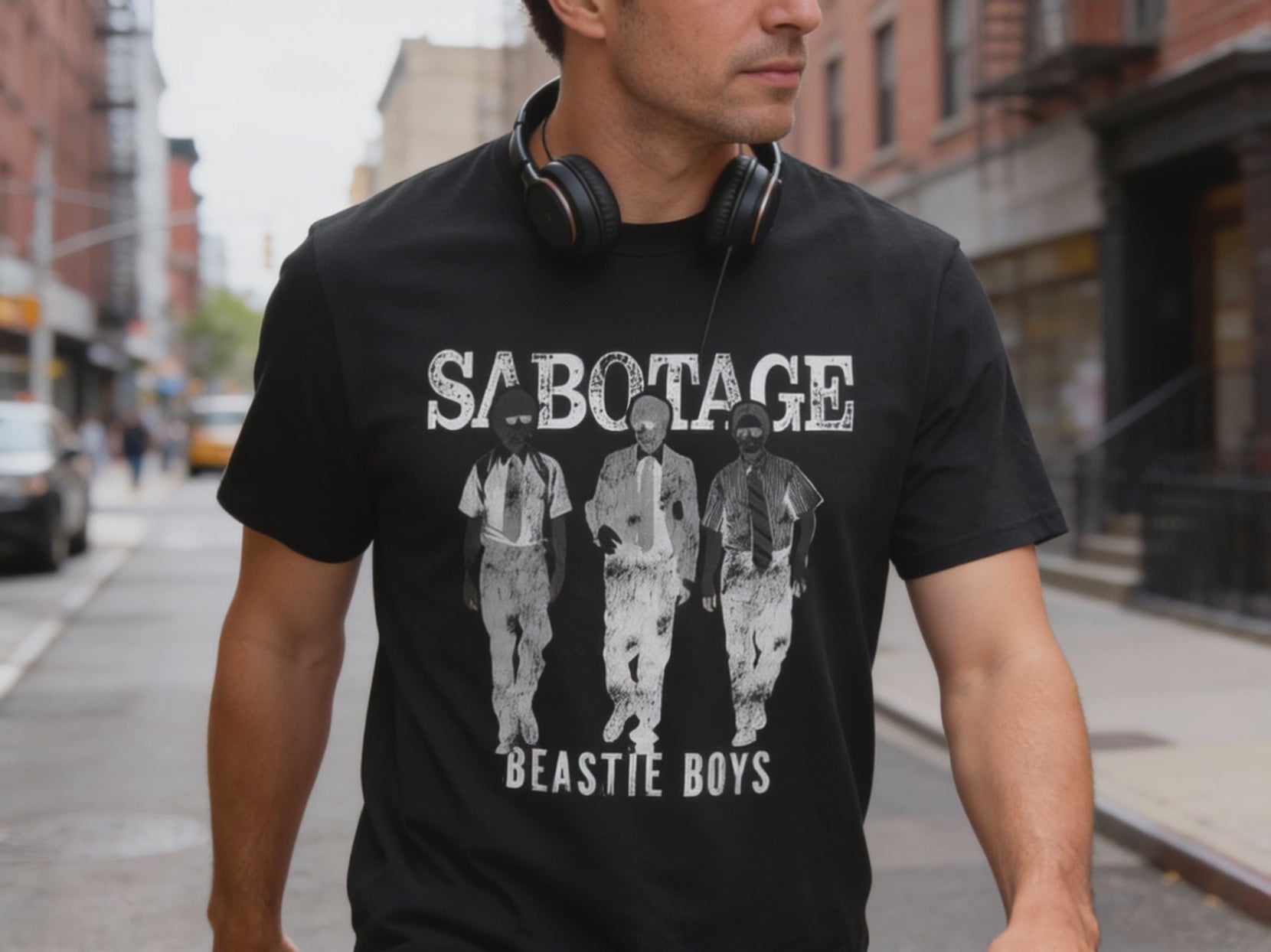 Beastie Boys Sabotage Silhouette Black T-Shirt