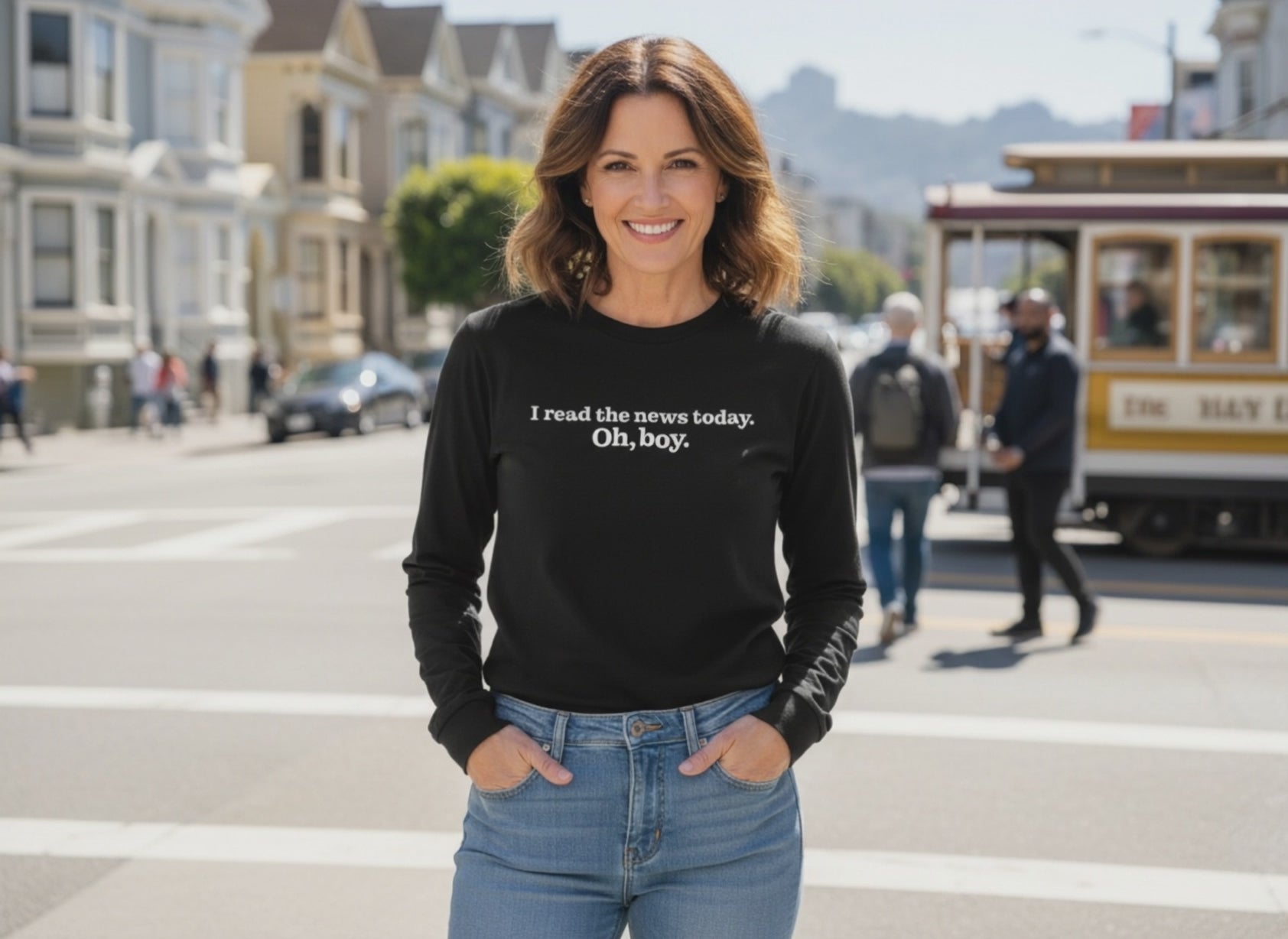 A Day In The Life Beatles Inspired Long Sleeved T-Shirt (I Read the News Today, Oh Boy)