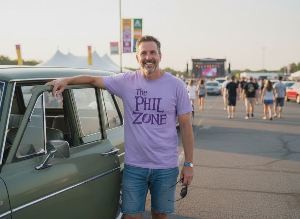 Grateful Dead Phil Lesh T-shirt  : The Phil Zone Shirt in Lilac