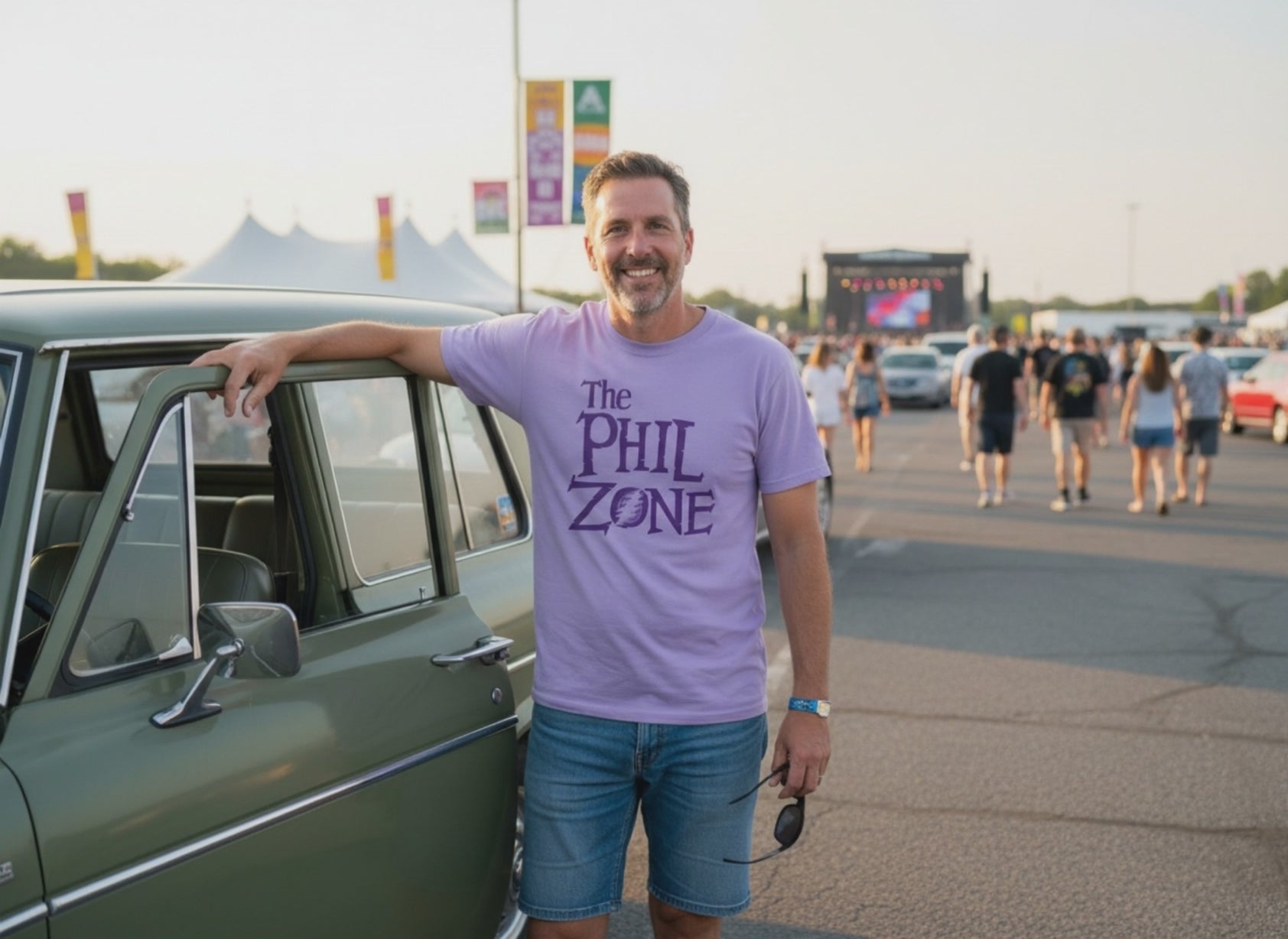 Grateful Dead Phil Lesh T-shirt  : The Phil Zone Shirt in Lilac